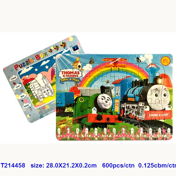 产品货号: t214458         : 40片托马斯火车涂色拼图(背面可diy涂色