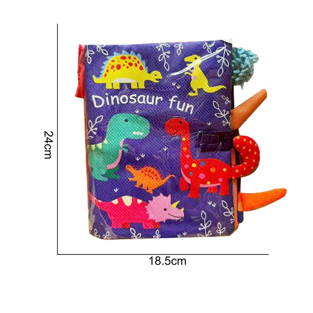 Stuffed Toy - Tail Cloth Book - Dinosaur (Purple)